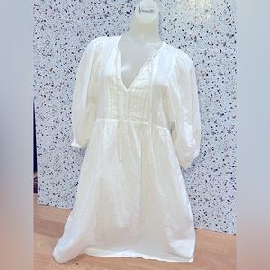 Cottagecore style linen dress